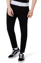 Men's Topman Panel Stretch Skinny Fit Jeans X 30 - Black