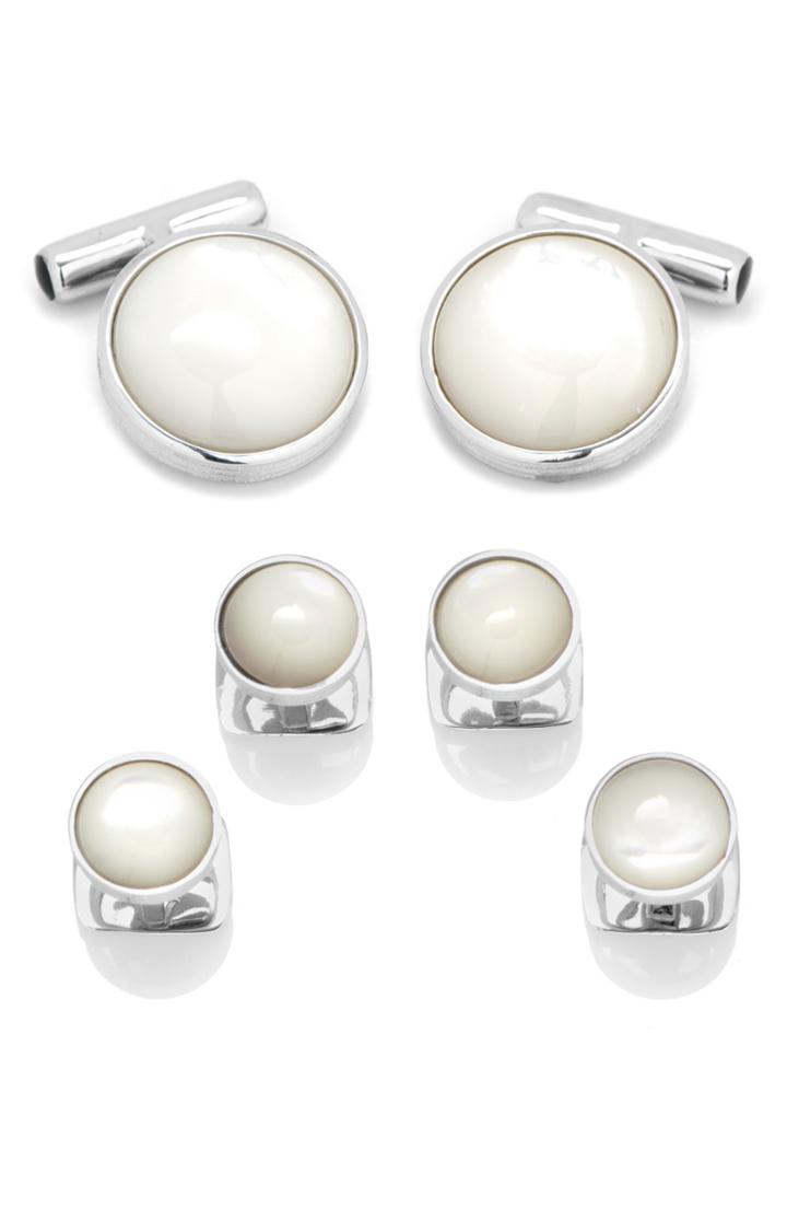 Men's Cufflinks, Inc. Mother Of Pearl Cuff Links & Stud Set