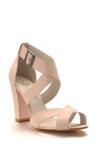Women's Shoes Of Prey Crisscross Strap Block Heel Sandal .5us / 31eu B - Beige