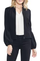 Women's St. John Collection Brushed Line Plaid Mohair Jacket - Black
