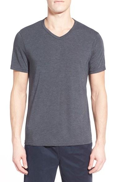 Men's Michael Stars V-neck T-shirt, Size - Grey