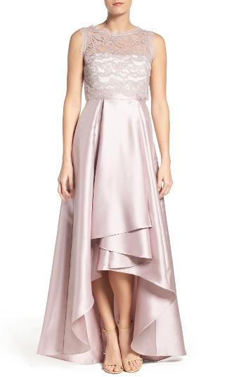 Women's Adrianna Papell Lace & Mikado Ballgown