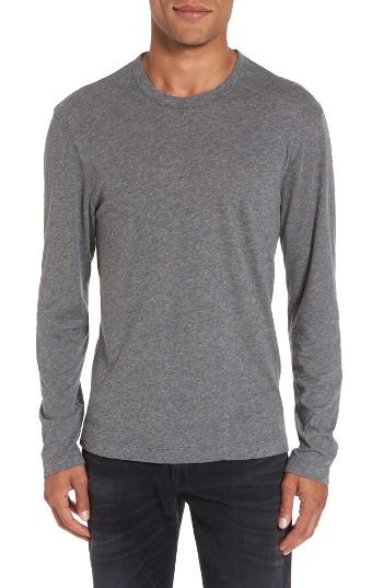 Men's James Perse Melange Knit Long Sleeve T-shirt (s) - Black