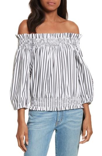 Women's Caroline Constas Lou Off The Shoulder Crop Top - White
