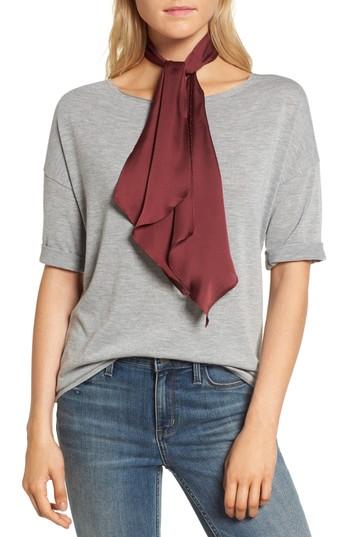 Women's Treasure & Bond Skinny Scarf, Size - Burgundy