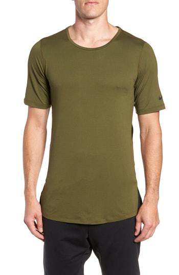 Men's Nike Short Sleeve Dry Fitted Training Shirt - Green