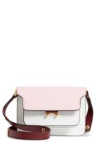 Marni Small Trunk Colorblock Leather Shoulder Bag - Pink