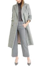Women's J.crew Collection Long Brushed Wool Topcoat - Grey
