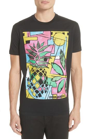 Men's Dsquared2 Pineapple Graphic T-shirt - Black