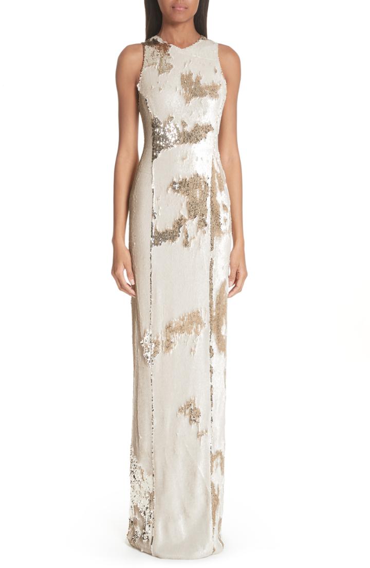 Women's Galvan Sequin Column Gown