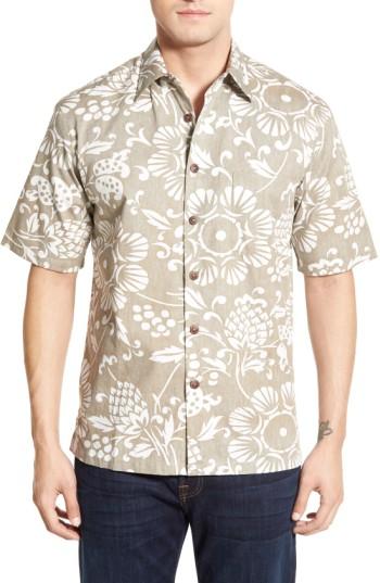 Men's Kahala 'dukes Par' Fit Sport Shirt, Size Large - Brown