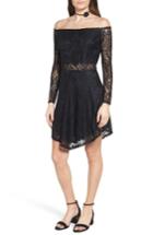 Women's Fire Lace Off The Shoulder Dress - Black