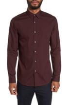 Men's Calibrate Slim Fit Non-iron Diamond Print Sport Shirt