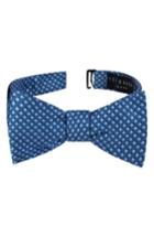 Men's Ted Baker London Parquet Square Silk Bow Tie, Size - Blue