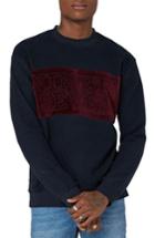 Men's Topman Ninety Seven Velour Sweatshirt - Blue