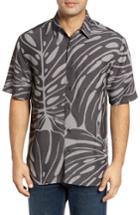 Men's Kahala Syri's Leaf Classic Fit Print Sport Shirt - Grey
