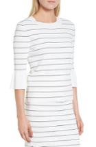 Women's Boss Fenella Stripe Sweater - White