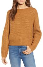 Women's Leith Chunky Crewneck Pullover Sweater, Size - Brown