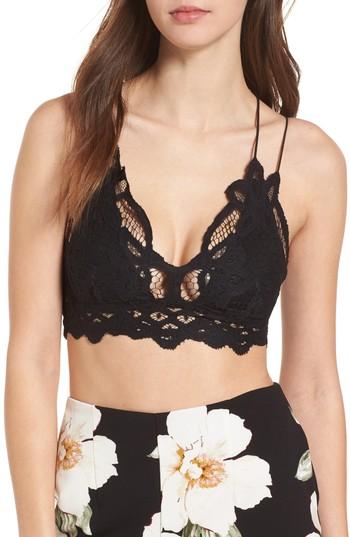 Women's Astr The Label Scallop Lace Bralette - Black