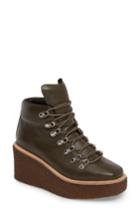 Women's Jeffrey Campbell Viajar Waterproof Platform Wedge Bootie M - Brown