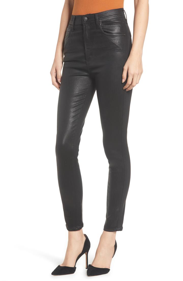 Women's Agolde Roxanne Faux Leather High Waist Ankle Skinny Pants