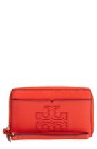 Women's Tory Burch Harper Leather Iphone 6/6s Wristlet - Red