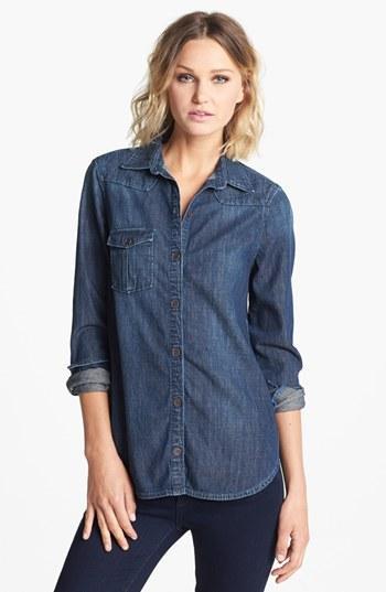 Paige Denim 'brooke' Stitched Yoke Denim Shirt Wayside