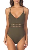 Women's Kenneth Cole Weave Your Own Way One-piece Swimsuit - Green