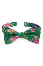 Men's The Tie Bar Hinterland Floral Silk Bow Tie, Size - Green