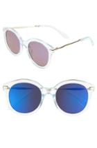 Women's Glance Eyewear 61mm Transparent Round Sunglasses - Clear/ Purple