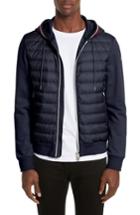 Men's Moncler Maglia Mixed Media Down Knit Hooded Jacket