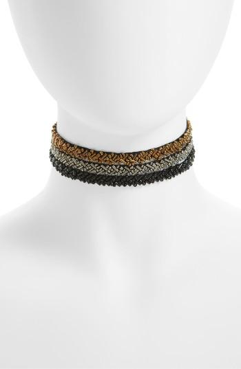 Women's Topshop Set Of 3 Beaded Chokers