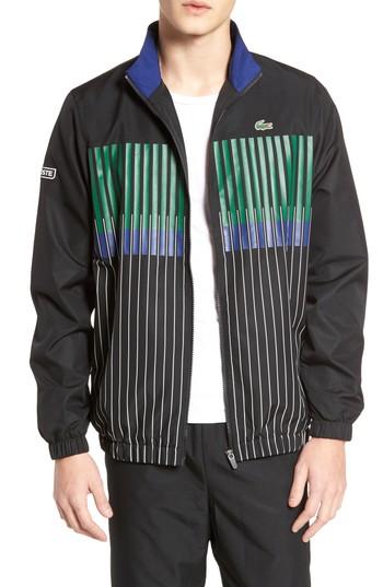 Men's Lacoste Taffeta Print Track Suit (m) - Black
