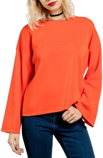 Women's Volcom Lost Cause Bell Sleeve Sweatshirt - Red