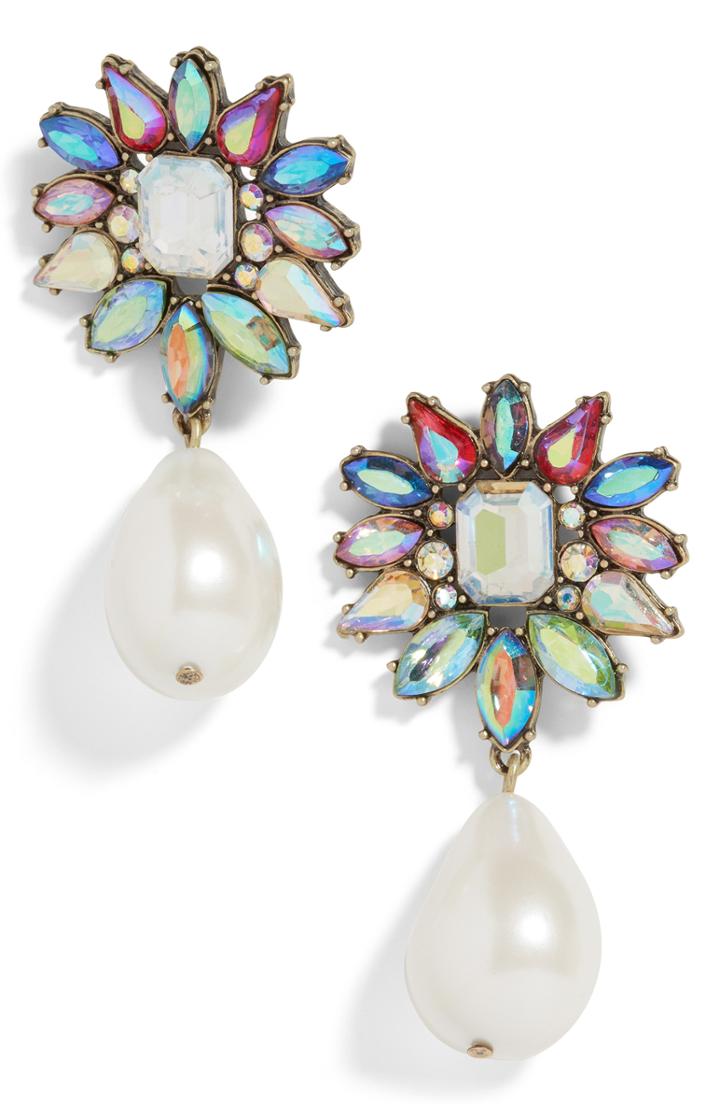 Women's Baublebar Lovisa Flower Imitation Pearl Drop Earrings