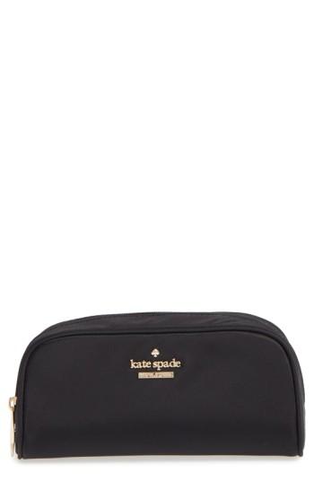 Kate Spade New York 'classic Berrie' Floral Cosmetics Case, Size - Black
