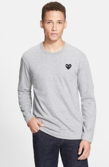 Men's Comme Des Garcons Play Long Sleeve Crewneck T-shirt