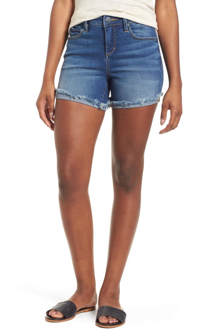 Women's Slink Jeans Frayed Denim Shorts