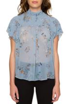 Women's Willow & Clay Smocked Blouse - Blue