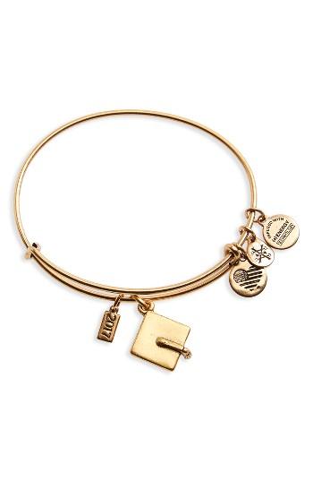 Women's Alex And Ani Graduation Cap 2017 Adjustable Wire Bangle