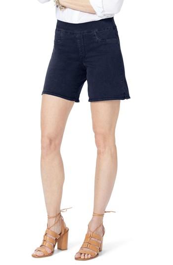 Women's Nydj Pull-on Stretch Cotton Blend Denim Shorts - Blue
