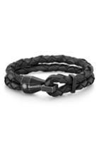 Men's Room101 2x Leather Wrap Bracelet