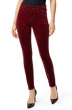Women's J Brand Maria High Waist Velvet Skinny Jeans - Burgundy