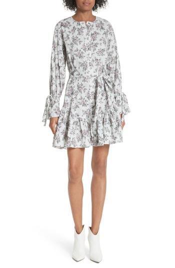 Women's La Vie Rebecca Taylor Veronique Ruffle Sleeve Dress - Grey