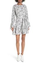 Women's La Vie Rebecca Taylor Veronique Ruffle Sleeve Dress - Grey