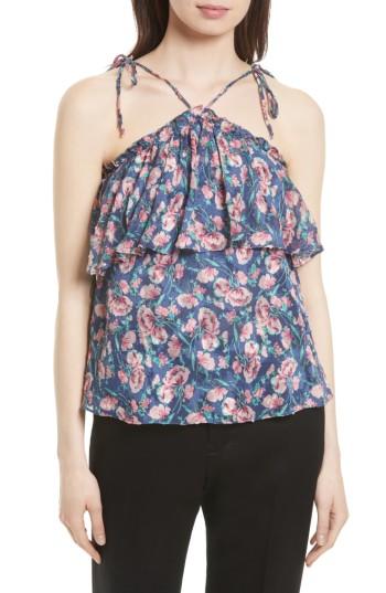 Women's Rebecca Taylor Tea Rose Ruffle Tank - Blue