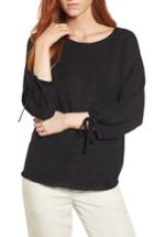Women's Eileen Fisher Organic Linen Sweater, Size - Black