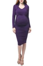 Women's Kimi And Kai Viola Shawl Collar Maternity Dress