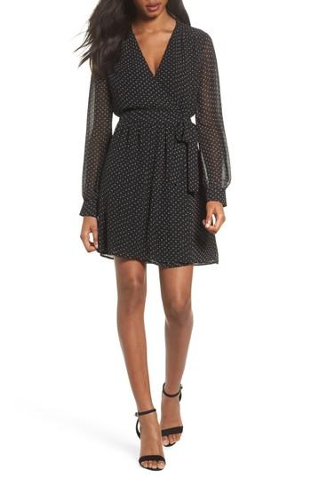 Women's Charles Henry Wrap Dress - Black