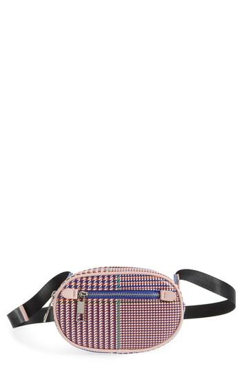 Like Dreams Houndstooth Belt Bag - Pink